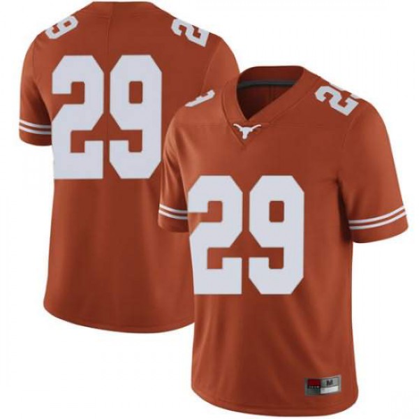 Mens University of Texas #29 Josh Thompson Limited Official Jersey Orange